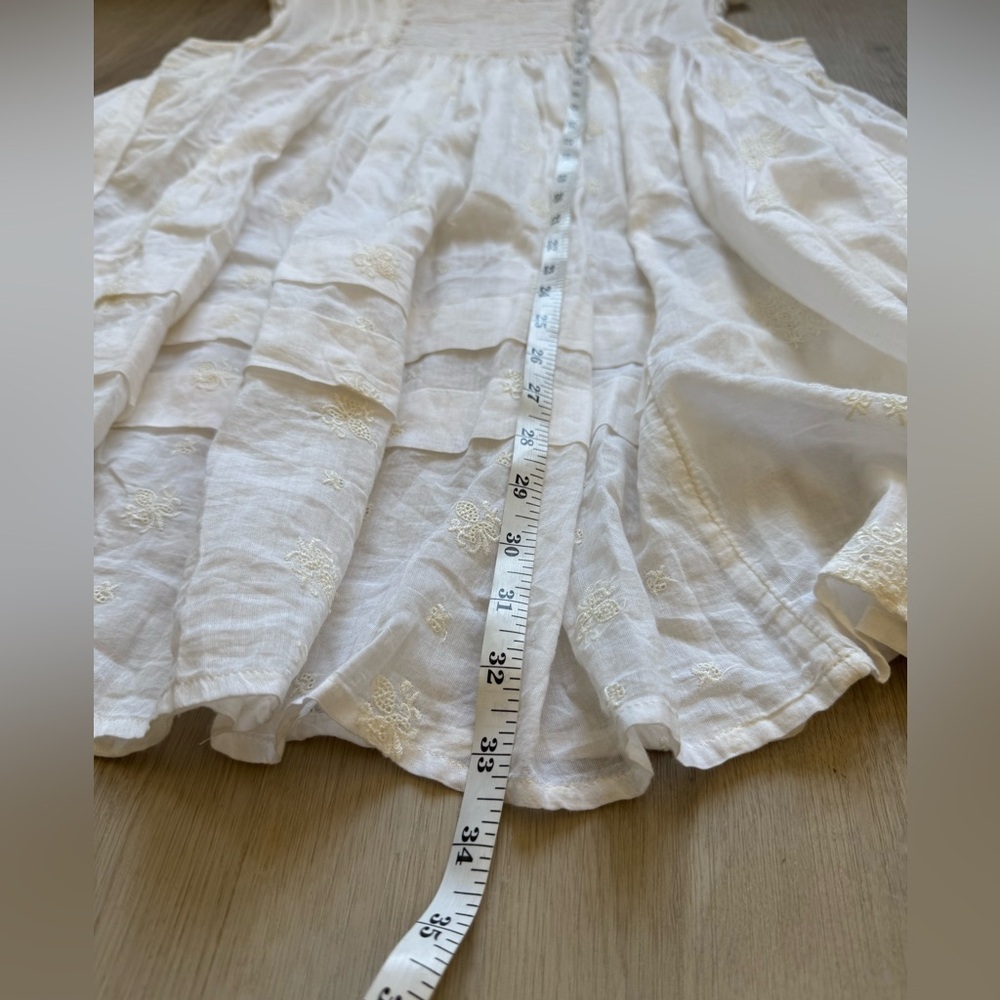 Free People Nobody Like you White Ivory Embroidered Cotton Boho Dress Size Small - Picture 12 of 13
